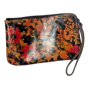 Patricia Nash Wristlet Floral Leather